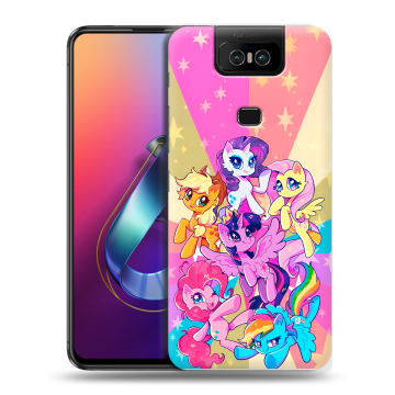 Пластиковый чехол на ASUS ZenFone 6 ZS630KL с принтом My little pony Дружба чудо Пластиковый чехол на ASUS ZenFone 6 ZS630KL с принтом My little pony Дружба чудо
