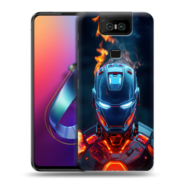 Пластиковый чехол на ASUS ZenFone 6 ZS630KL с принтом IronMan Железный человек Пластиковый чехол на ASUS ZenFone 6 ZS630KL с принтом IronMan Железный человек