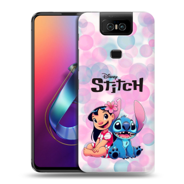 Пластиковый чехол на ASUS ZenFone 6 ZS630KL с принтом Лило и Стич Пластиковый чехол на ASUS ZenFone 6 ZS630KL с принтом Лило и Стич