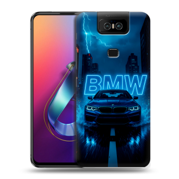 Пластиковый чехол на ASUS ZenFone 6 ZS630KL с принтом BMW БМВ Пластиковый чехол на ASUS ZenFone 6 ZS630KL с принтом BMW БМВ