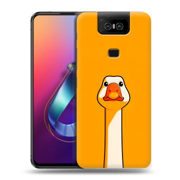 Пластиковый чехол на ASUS ZenFone 6 ZS630KL с принтом Смешная утка