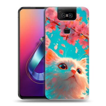 Пластиковый чехол на ASUS ZenFone 6 ZS630KL с принтом Красивый кот