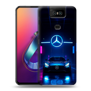 Пластиковый чехол на ASUS ZenFone 6 ZS630KL с принтом Mercedes Мерседес Пластиковый чехол на ASUS ZenFone 6 ZS630KL с принтом Mercedes Мерседес