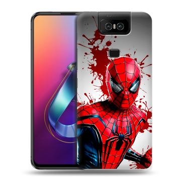 Пластиковый чехол на ASUS ZenFone 6 ZS630KL с принтом Spiderman Человек паук Пластиковый чехол на ASUS ZenFone 6 ZS630KL с принтом Spiderman Человек паук