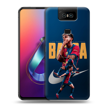 Пластиковый чехол на ASUS ZenFone 6 ZS630KL с принтом Барселона Barca Yamal Пластиковый чехол на ASUS ZenFone 6 ZS630KL с принтом Барселона Barca Yamal