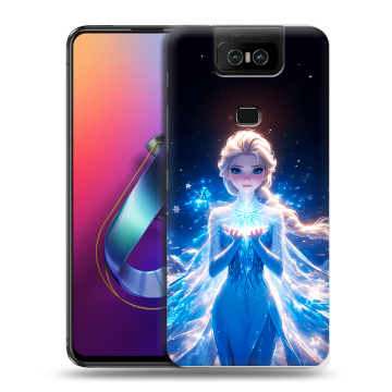 Пластиковый чехол на ASUS ZenFone 6 ZS630KL с принтом Холодное сердце Frozen Пластиковый чехол на ASUS ZenFone 6 ZS630KL с принтом Холодное сердце Frozen