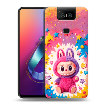 Пластиковый чехол на ASUS ZenFone 6 ZS630KL с принтом Labubu Лабубу Пластиковый чехол на ASUS ZenFone 6 ZS630KL с принтом Labubu Лабубу