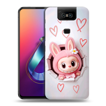 Пластиковый чехол на ASUS ZenFone 6 ZS630KL с принтом Labubu Лабубу Пластиковый чехол на ASUS ZenFone 6 ZS630KL с принтом Labubu Лабубу