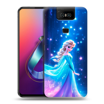 Пластиковый чехол на ASUS ZenFone 6 ZS630KL с принтом Холодное сердце Frozen Пластиковый чехол на ASUS ZenFone 6 ZS630KL с принтом Холодное сердце Frozen