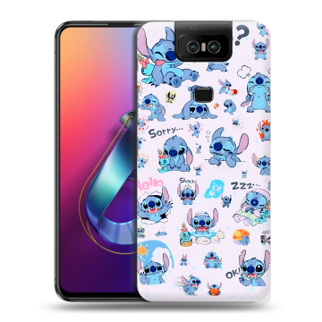 Пластиковый чехол на ASUS ZenFone 6 ZS630KL с принтом Лило и Стич Пластиковый чехол на ASUS ZenFone 6 ZS630KL с принтом Лило и Стич