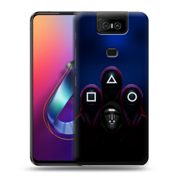 Пластиковый чехол на ASUS ZenFone 6 ZS630KL с принтом Игра Кальмара