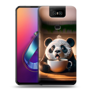 Пластиковый чехол на ASUS ZenFone 6 ZS630KL с принтом смешная панда Пластиковый чехол на ASUS ZenFone 6 ZS630KL с принтом смешная панда