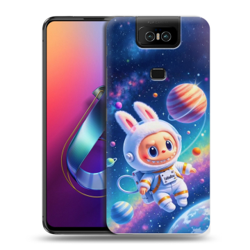 Пластиковый чехол на ASUS ZenFone 6 ZS630KL с принтом Labubu Лабубу Пластиковый чехол на ASUS ZenFone 6 ZS630KL с принтом Labubu Лабубу