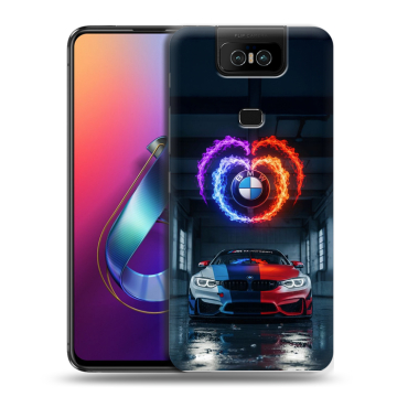 Пластиковый чехол на ASUS ZenFone 6 ZS630KL с принтом BMW БМВ Пластиковый чехол на ASUS ZenFone 6 ZS630KL с принтом BMW БМВ
