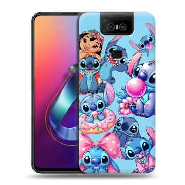 Пластиковый чехол на ASUS ZenFone 6 ZS630KL с принтом Лило и Стич Пластиковый чехол на ASUS ZenFone 6 ZS630KL с принтом Лило и Стич