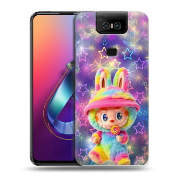 Пластиковый чехол на ASUS ZenFone 6 ZS630KL с принтом Labubu Лабубу Пластиковый чехол на ASUS ZenFone 6 ZS630KL с принтом Labubu Лабубу