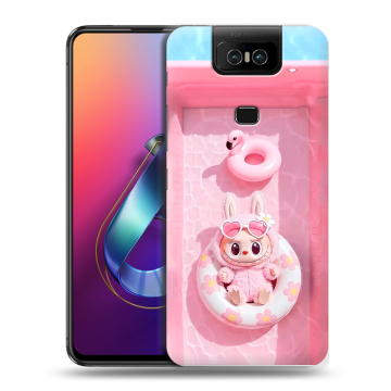 Пластиковый чехол на ASUS ZenFone 6 ZS630KL с принтом Labubu Лабубу Пластиковый чехол на ASUS ZenFone 6 ZS630KL с принтом Labubu Лабубу