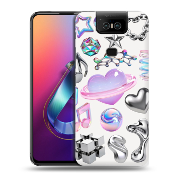 Пластиковый чехол на ASUS ZenFone 6 ZS630KL с принтом Y2K Пластиковый чехол на ASUS ZenFone 6 ZS630KL с принтом Y2K