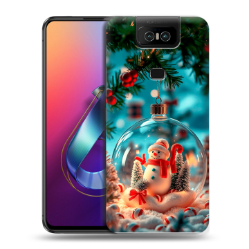 Пластиковый чехол на ASUS ZenFone 6 ZS630KL с принтом Новый год