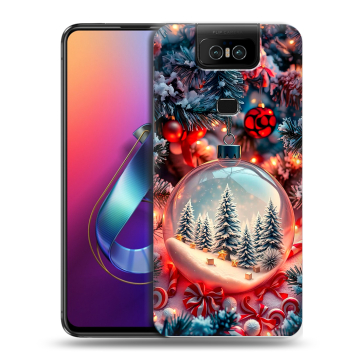 Пластиковый чехол на ASUS ZenFone 6 ZS630KL с принтом Новый год