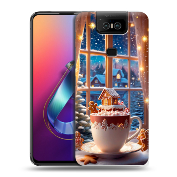 Пластиковый чехол на ASUS ZenFone 6 ZS630KL с принтом Новый год