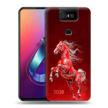 Пластиковый чехол на ASUS ZenFone 6 ZS630KL с принтом Новый год