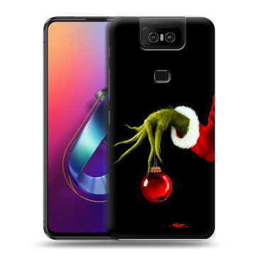 Пластиковый чехол на ASUS ZenFone 6 ZS630KL с принтом Новый год Гринч