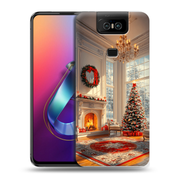 Пластиковый чехол на ASUS ZenFone 6 ZS630KL с принтом Новый год