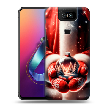 Пластиковый чехол на ASUS ZenFone 6 ZS630KL с принтом Новый год