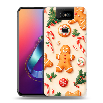 Пластиковый чехол на ASUS ZenFone 6 ZS630KL с принтом Новый год