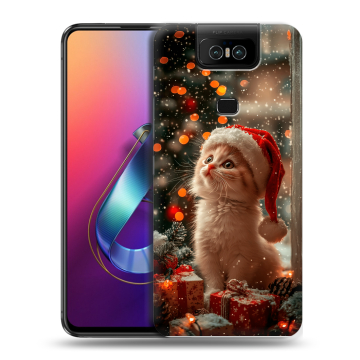 Пластиковый чехол на ASUS ZenFone 6 ZS630KL с принтом Новый год