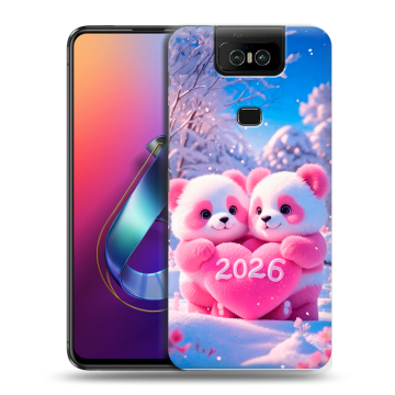 Пластиковый чехол на ASUS ZenFone 6 ZS630KL с принтом Новый год