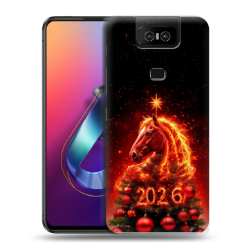 Пластиковый чехол на ASUS ZenFone 6 ZS630KL с принтом Новый год