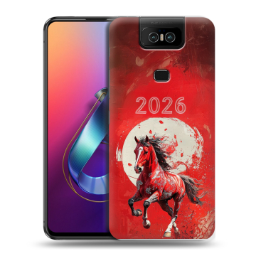 Пластиковый чехол на ASUS ZenFone 6 ZS630KL с принтом Новый год