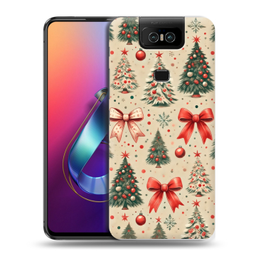 Пластиковый чехол на ASUS ZenFone 6 ZS630KL с принтом Новый год