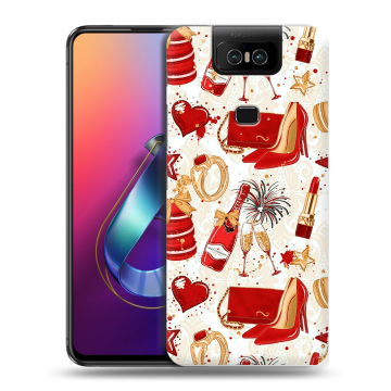 Пластиковый чехол на ASUS ZenFone 6 ZS630KL с принтом Новый год