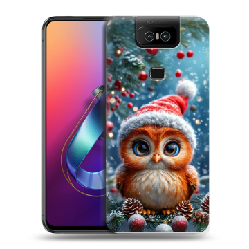 Пластиковый чехол на ASUS ZenFone 6 ZS630KL с принтом Новый год Пластиковый чехол на ASUS ZenFone 6 ZS630KL с принтом Новый год