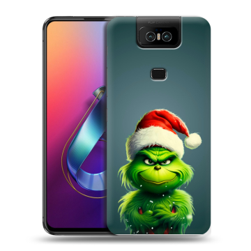 Пластиковый чехол на ASUS ZenFone 6 ZS630KL с принтом Новый год Пластиковый чехол на ASUS ZenFone 6 ZS630KL с принтом Новый год