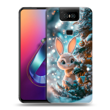 Пластиковый чехол на ASUS ZenFone 6 ZS630KL с принтом Новый год Пластиковый чехол на ASUS ZenFone 6 ZS630KL с принтом Новый год