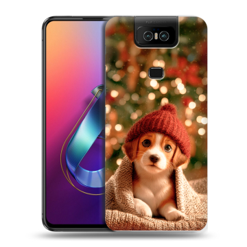 Пластиковый чехол на ASUS ZenFone 6 ZS630KL с принтом Новый год Пластиковый чехол на ASUS ZenFone 6 ZS630KL с принтом Новый год