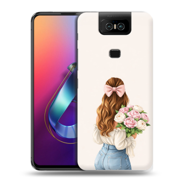 Пластиковый чехол на ASUS ZenFone 6 ZS630KL с принтом женский Пластиковый чехол на ASUS ZenFone 6 ZS630KL с принтом женский