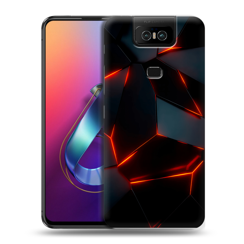 Пластиковый чехол на ASUS ZenFone 6 ZS630KL с принтом Яркие абстракции Пластиковый чехол на ASUS ZenFone 6 ZS630KL с принтом Яркие абстракции