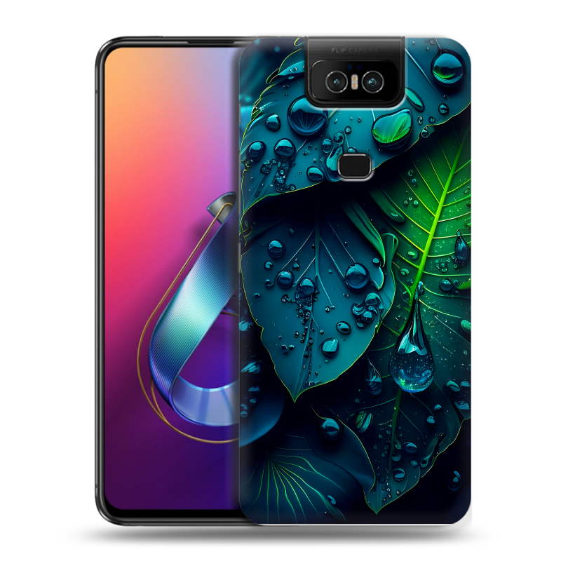 Пластиковый чехол на ASUS ZenFone 6 ZS630KL с принтом Листья Пластиковый чехол на ASUS ZenFone 6 ZS630KL с принтом Листья