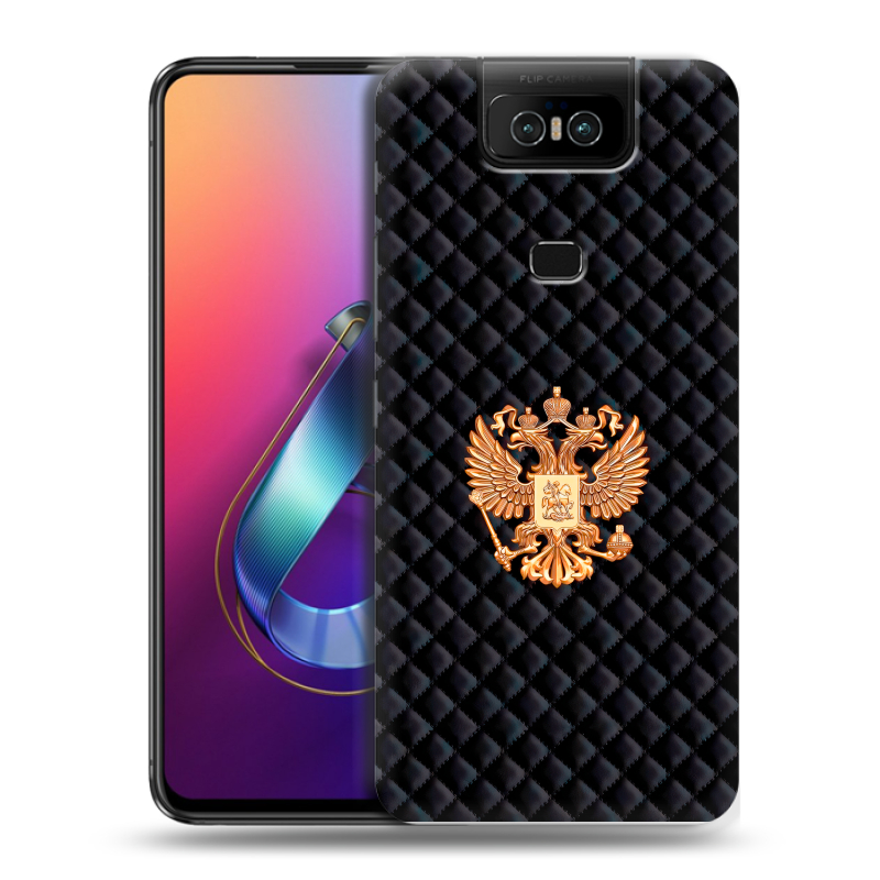 Пластиковый чехол на ASUS ZenFone 6 ZS630KL с принтом Герб России принт Пластиковый чехол на ASUS ZenFone 6 ZS630KL с принтом Герб России принт