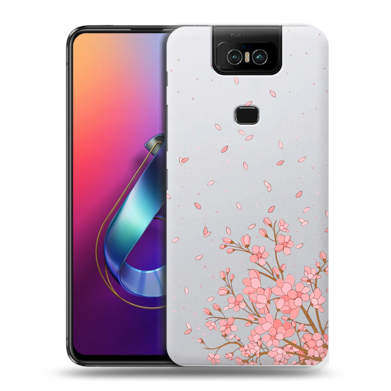 Пластиковый чехол на ASUS ZenFone 6 ZS630KL с принтом Ветка сакуры Пластиковый чехол на ASUS ZenFone 6 ZS630KL с принтом Ветка сакуры