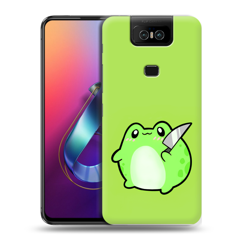 Пластиковый чехол на ASUS ZenFone 6 ZS630KL с принтом Лягушенок Пластиковый чехол на ASUS ZenFone 6 ZS630KL с принтом Лягушенок