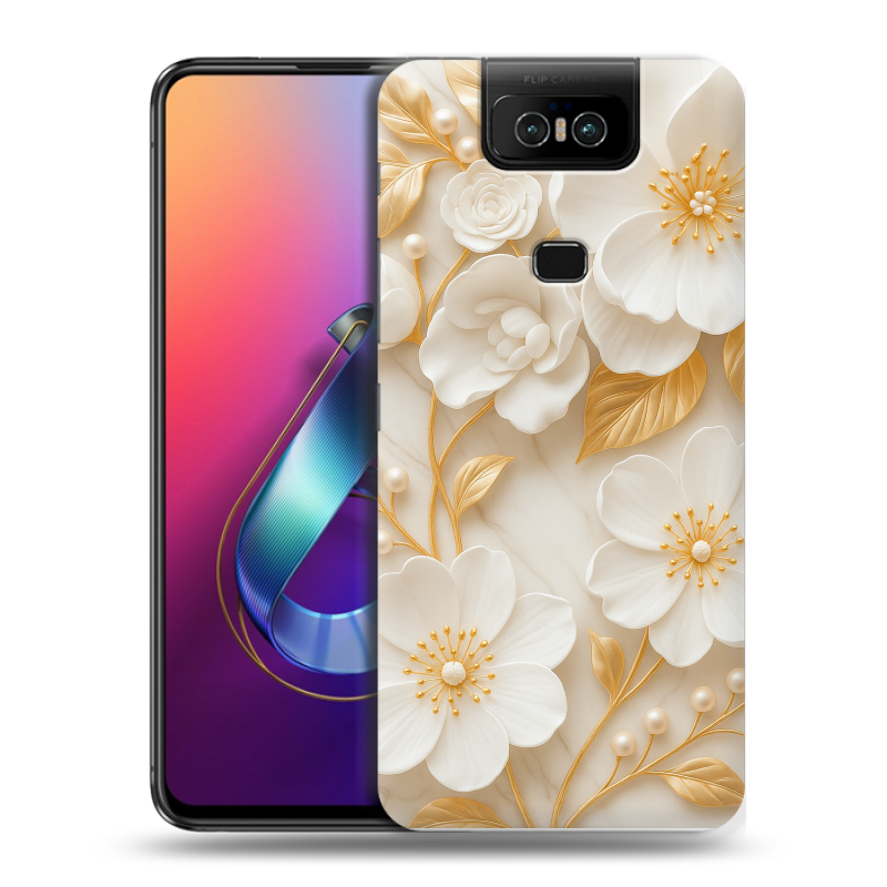 Пластиковый чехол на ASUS ZenFone 6 ZS630KL с принтом Цветы Пластиковый чехол на ASUS ZenFone 6 ZS630KL с принтом Цветы