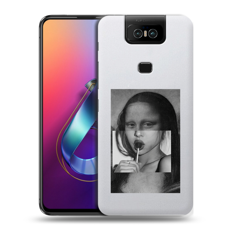 Пластиковый чехол на ASUS ZenFone 6 ZS630KL с принтом Мона Лиза Пластиковый чехол на ASUS ZenFone 6 ZS630KL с принтом Мона Лиза