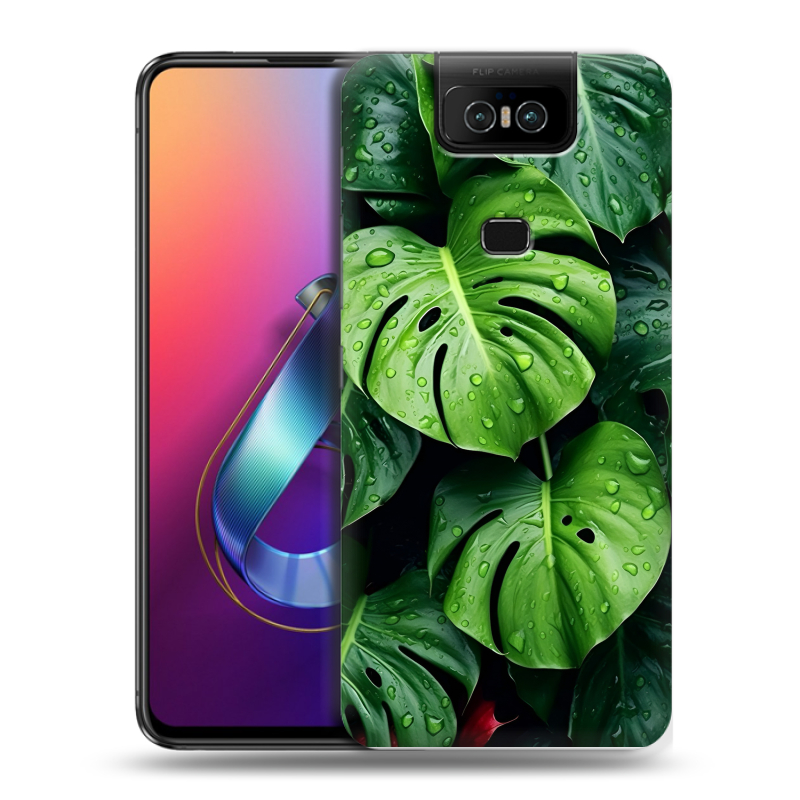 Пластиковый чехол на ASUS ZenFone 6 ZS630KL с принтом Листья Пластиковый чехол на ASUS ZenFone 6 ZS630KL с принтом Листья