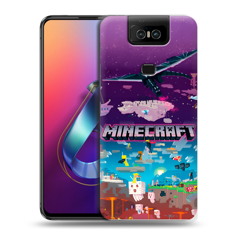 Пластиковый чехол на ASUS ZenFone 6 ZS630KL с принтом Майнкрафт Minecraft Пластиковый чехол на ASUS ZenFone 6 ZS630KL с принтом Майнкрафт Minecraft